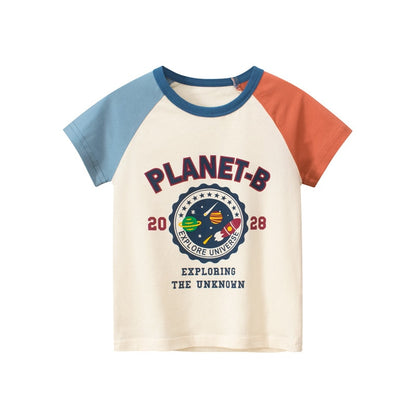 Graffiti Print Kids Boys Girls Summer Cotton T-Shirt Top childrensterritory