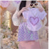 Kids Girls Floral Wrap-Hip Dress with a Heart Sequin T-shirt childrensterritory
