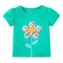 Kids Girls Cartoon Flowers Design Cotton Tops for Summer childrensterritory