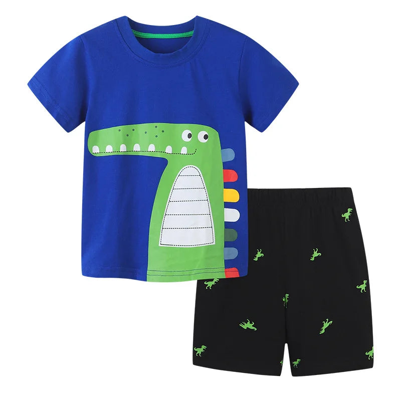 Soft Cartoon Dinosaur Design Kids Boys Clothes Sets childrensterritory