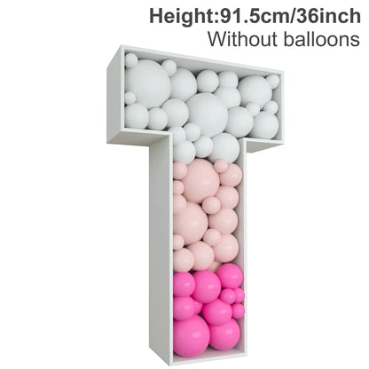 91.5CM Balloon Mosaic Letter Frame Box for Birthday, Baby Shower childrensterritory