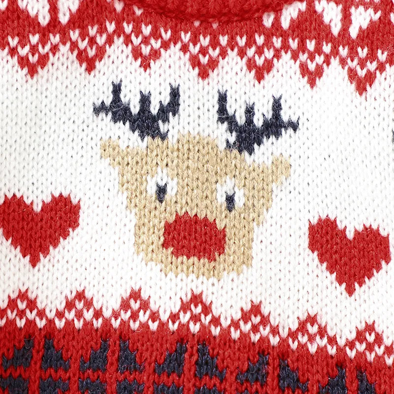 Reindeer Design Knitted Baby Christmas Pullover childrensterritory