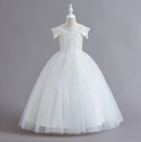 Luxury Sequins Design Long Bridesmaid Princess Dresses For Kids childrensterritory