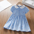 Little Girls Cute Print Cotton Summer Dresses childrensterritory