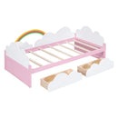 Cloud and Moon Design Children's Double Bed Frame