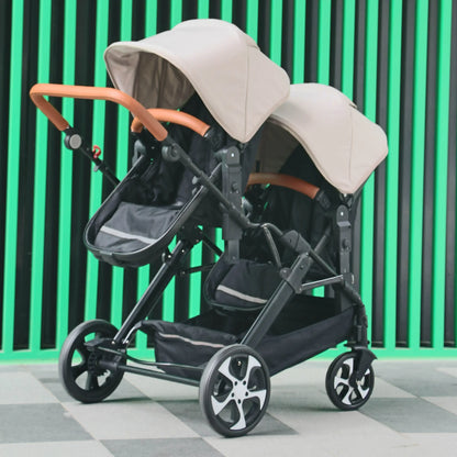 Foldable 3-in-1 Double Baby Stroller with Car Seat childrensterritory