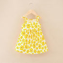Floral Print Kids Girls Sleeveless Camisole Leisure Dresses childrensterritory