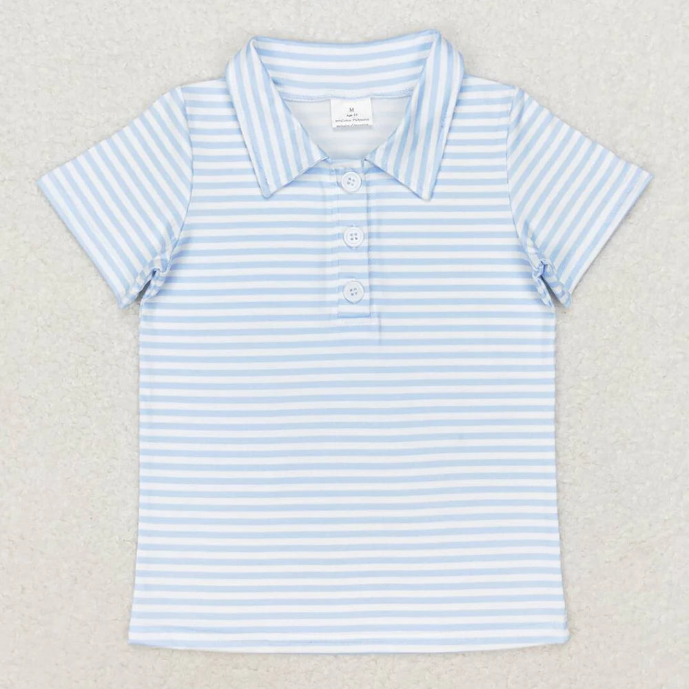 Kids Stylish Printed Boys Short Sleeves Polo T-Shirts for Summer childrensterritory