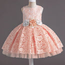 Baby Girl's Dress Lace Applique Design Princess Party Dresses childrensterritory