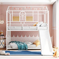Kids' High Quality Twin Over Twin Metal Bunk Bed with Slide childrensterritory