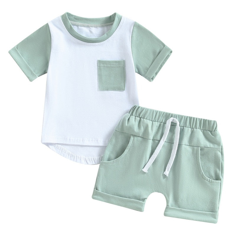 Baby Boys Short Sleeve Tops and Shorts Set for Summer childrensterritory