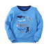 Shark Embroidery Pattern Long Sleeves Sweatshirts for Kids childrensterritory