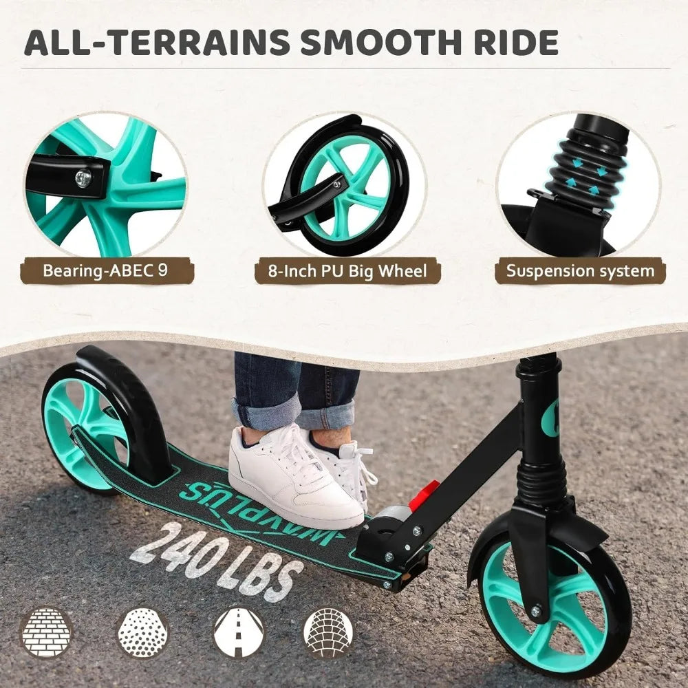4 Adjustable Levels Kids Kick Scooter with Max Load 240 LBS childrensterritory