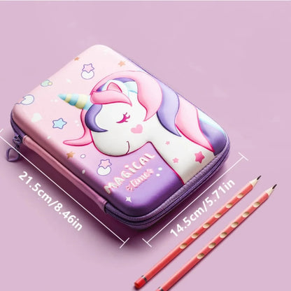 3D Large Capacity Unicorn and Space Design Pencil Case/Pen Box