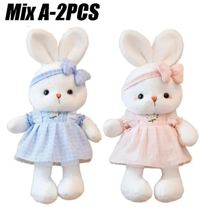 30CM Candy Color Rabbit Plush Toy for Birthday Christmas Gift