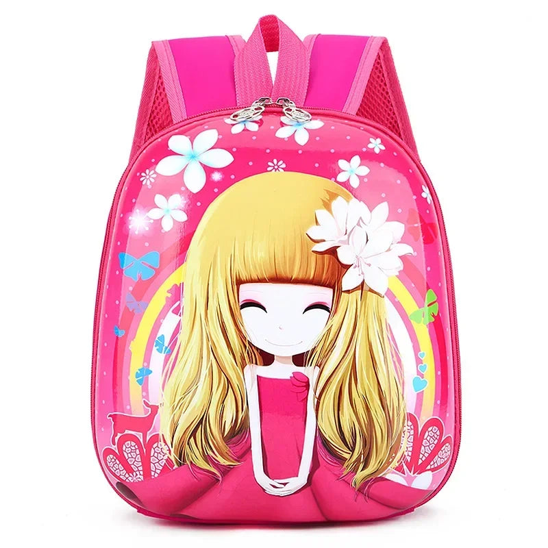 Cartoon Princess Design Kids Hard Shell Backpack for Girls/Boys childrensterritory
