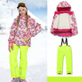 Kids Ski Wear Printed Windproof And Waterproof Clothing Set childrensterritory