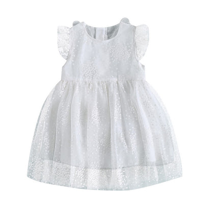 Little Girls Leopard Printed Ruffled Bowknot Party Dress childrensterritory