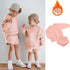 Kids Boys Girls Loose Sweatshirt with Elastic Joggers Shorts Set childrensterritory