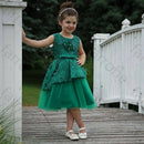 Sleeveless Fluffy Floral Birthday Party Dresses For Girls
