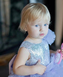 Gorgeous Bow Sequin-Tiered Tulle Birthday Dresses for Little Girls