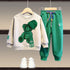 Kids Cartoon Bear Design Sweatshirt and Pant Tracksuit Set childrensterritory