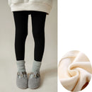 Kids Girls Warm Cotton Ribbed Leggings