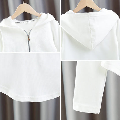 Kids/Teen Girls Solid Color Hoodies For Spring Autumn childrensterritory