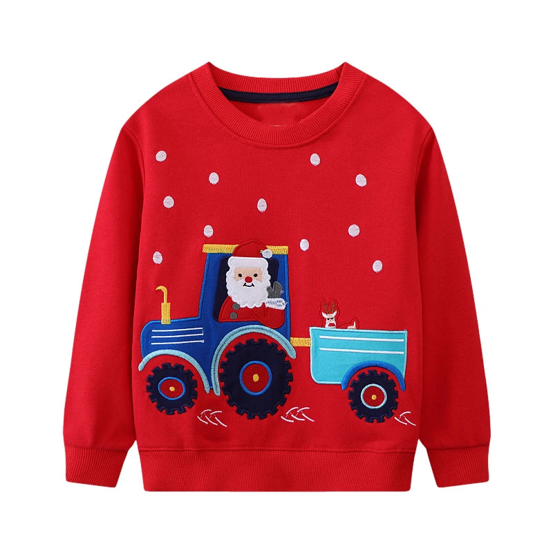 Kids Boys Cartoon Dinosaurs Print Cotton Sweatshirts childrensterritory