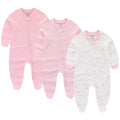 Newborn Baby Printed Warm Rompers with Zipper Closure