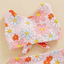 Baby/Kids Girls 3PCS Floral Print Swimwear Sets childrensterritory