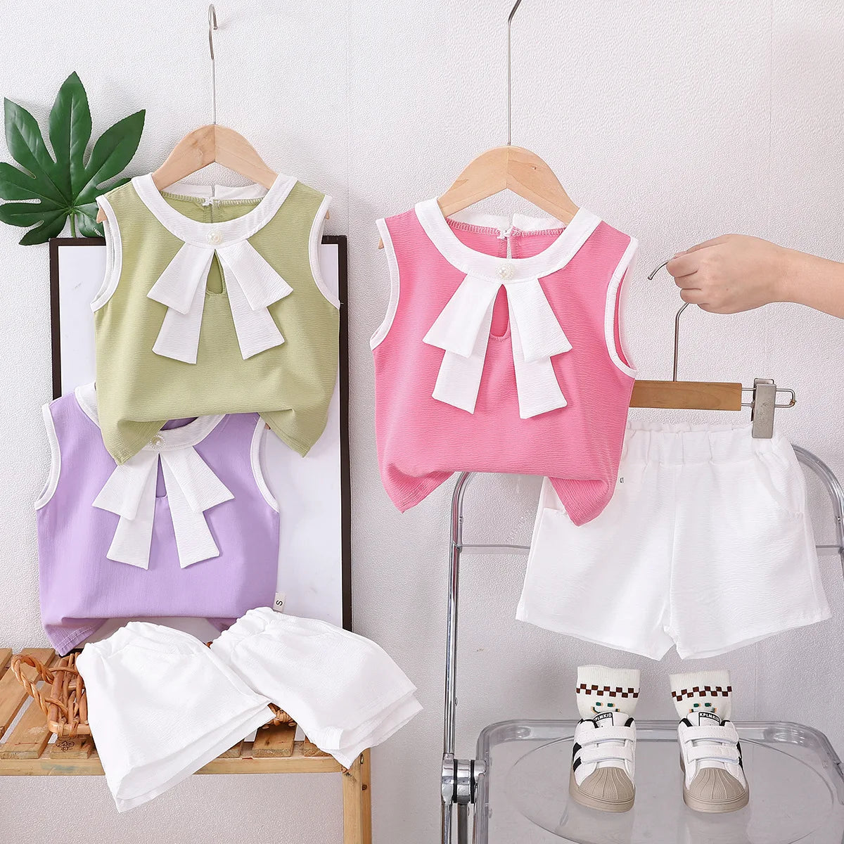 Toddler Girls Sleeveless Vest Shorts 2 Pcs Outfits childrensterritory