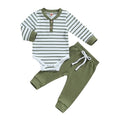 Ribbed Stripe Soft Cotton Romper Pants for Baby childrensterritory