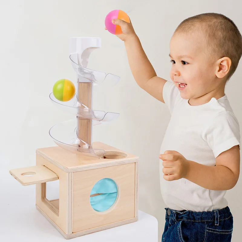 Baby Early Education Rotating Wooden Tower Toy Set childrensterritory