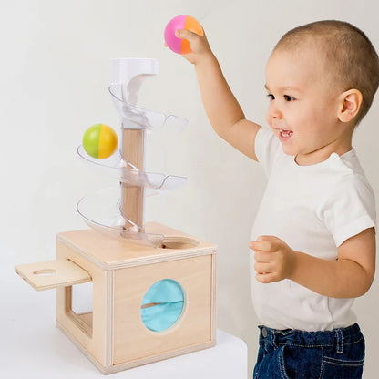 Baby Early Education Rotating Wooden Tower Toy Set childrensterritory