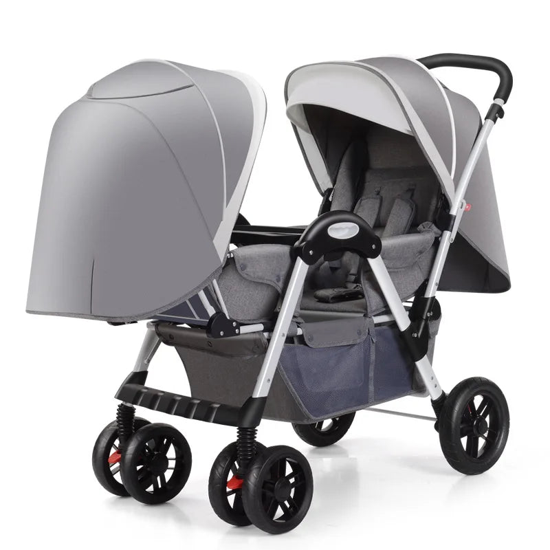 Removable and Washable Twin Umbrella Baby Stroller