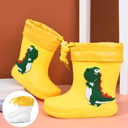 Non-slip Cartoon Dinosaur Design Children Rain Boots