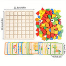 3D Geometric Shape 120Pcs Wooden Mosaic Puzzle Toy childrensterritory