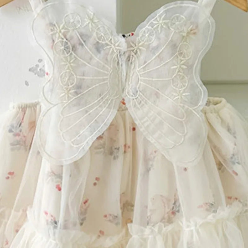 Girls’ Elegant Sleeveless Bow Design Princess Dress