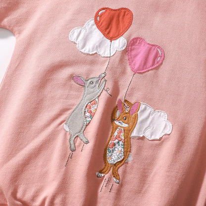 Girls Mouse Cartoon Print Casual Clothing Sets childrensterritory