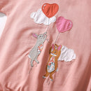 Girls Mouse Cartoon Print Casual Clothing Sets childrensterritory