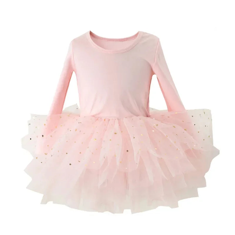 Tulle Puffy Tiered Long Tail Flower Girl Dresses For Wedding Party