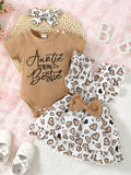 Girl Letter Embroidery Design Short Sleeve Jumpsuit childrensterritory