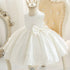 Sleeveless Bow Design Solid Lace Party Dresses For Girls childrensterritory