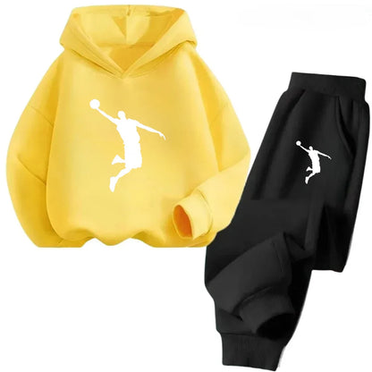 Kids’ Long-Sleeve Casual Winter Tracksuits with Sporty Design childrensterritory