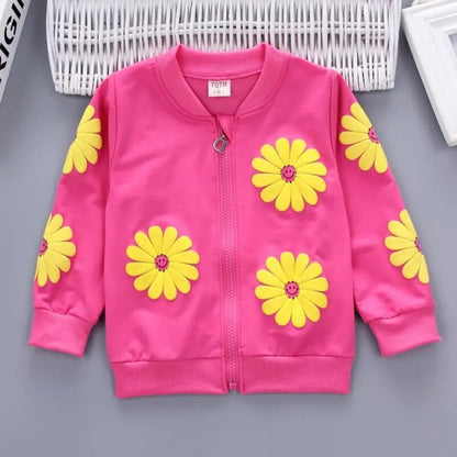 Toddler Girls Floral Design Three-piece Warm Cotton Clothing Set childrensterritory