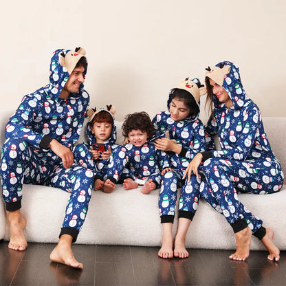 Warm Snowman Print Christmas Matching Pajamas for Family childrensterritory