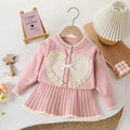 Girls' Long-Sleeved Heart Design Winter Outfit childrensterritory