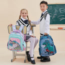 Dinosaur Print Kids Backpack Set with Lunch Box Pencil Case childrensterritory