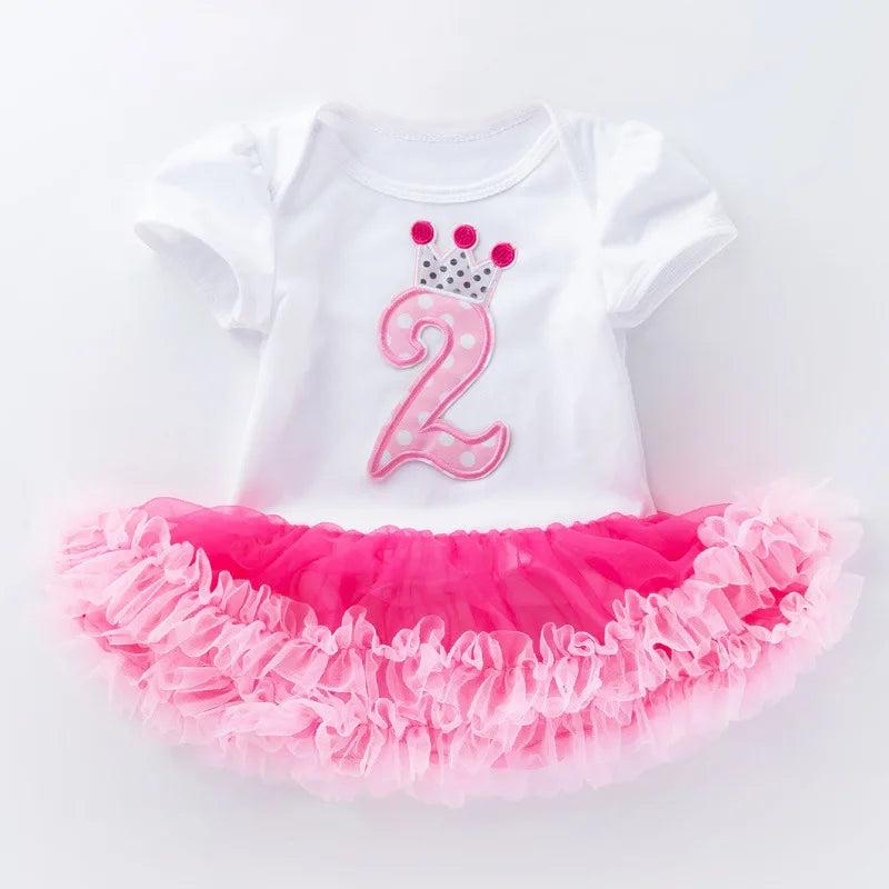 Baby Girls Tutu Romper Dress |1st 2nd Birthday Outfits